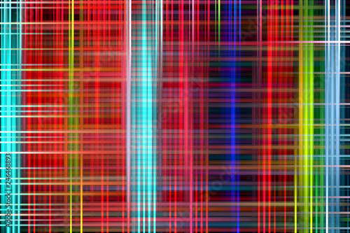 Colors, lights, abstract sparkling lines background, abstract texture in red, green, yellow, vivid colors