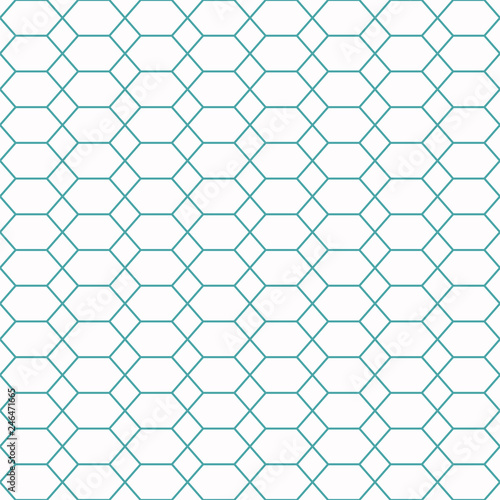 Fototapeta Naklejka Na Ścianę i Meble -  Repeating grid of hexagons and squares. Seamless geometric pattern.