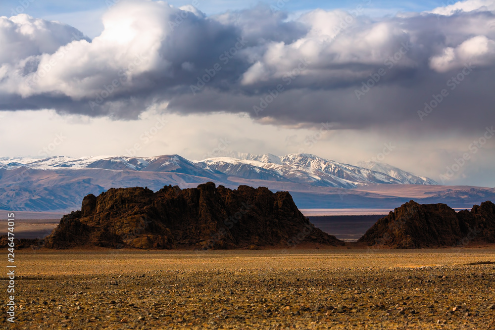 Landscape of the mountains at Western Mongolia.