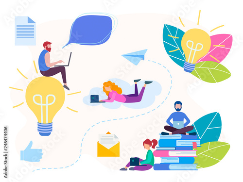 The concept of preparation for examinations, performing work, generating ideas, working online in a team..