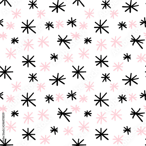 Cute colorful star seamless pattern. Funny festive background  wrapping paper. Vector illustration.  