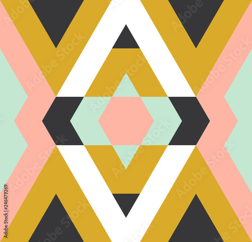 Seamless abstract background with rhombuses. Infinity geometric pattern. Vector illustration. 