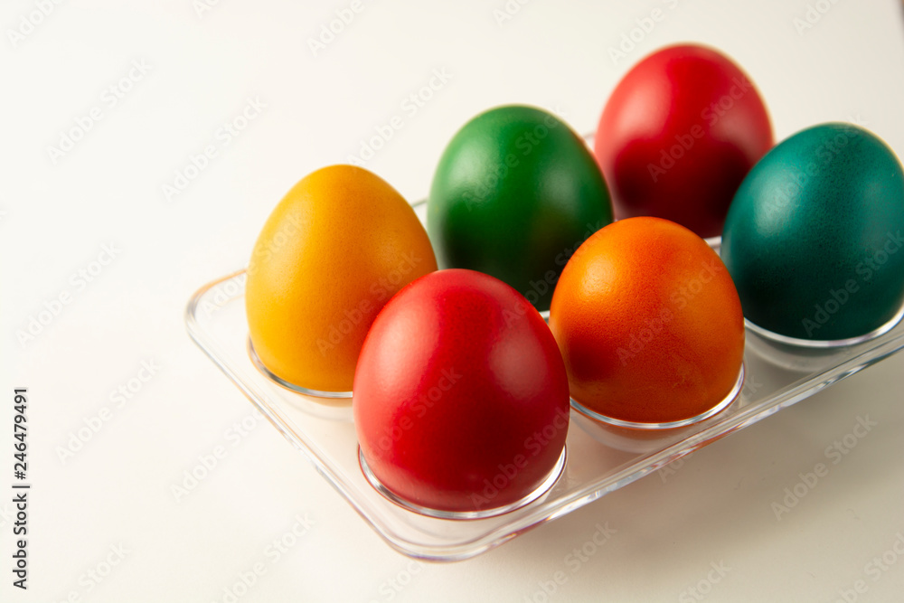Painted easter eggs. Colorful eggs isolated, copy space. Spring easter holiday. Copy space. Greeting card. Painted easter eggs. Colorful eggs isolated, copy space. Spring easter holiday. Copy space. Greeting card.