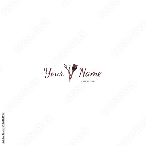 Logo stylist for hair. Vector