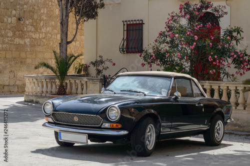 A classic Italian cabrio car