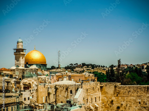 Obraz na płótnie Skyline of the Western Wall of Jerusalem Israel w salonie
