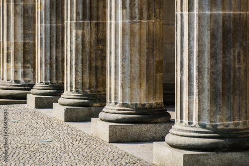 columns in row -  column base of pillars, 