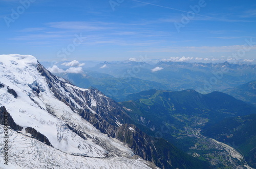 Mountains view from high altitude near Mont Blanc. © ViktoriaShu