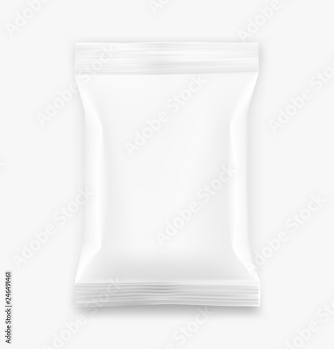 Realistic blank  pillow package mock. Vector illustration, ready and simple to use for your design. Quickly allow you to present your idea or the finished product. EPS10.
