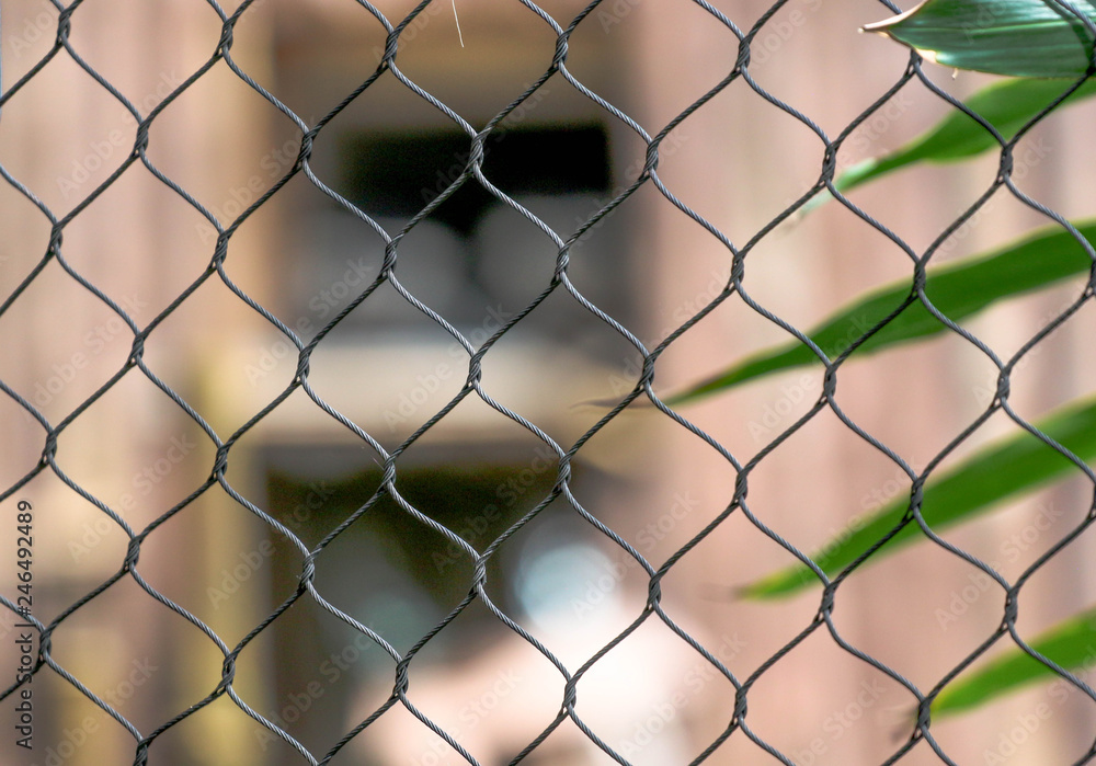 Fototapeta premium Chain link fence