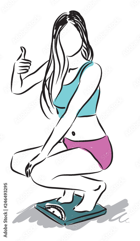 losing weight woman illustration losing weight woman illustration