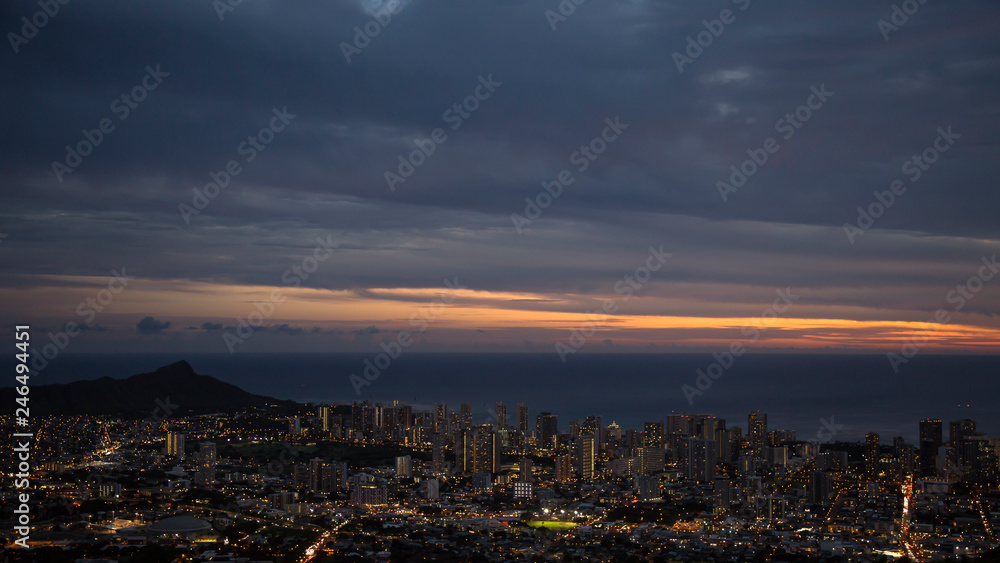 Obraz premium Waikiki skyline