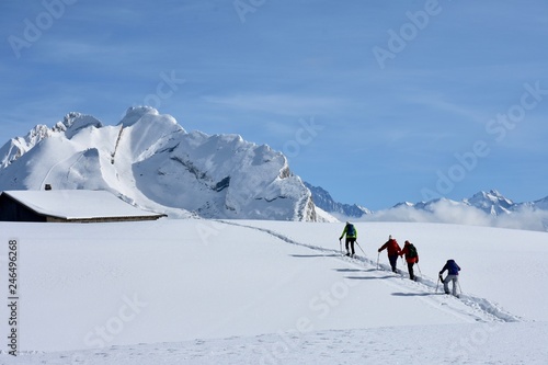 Guided tour on snowshoes in haute Savoie