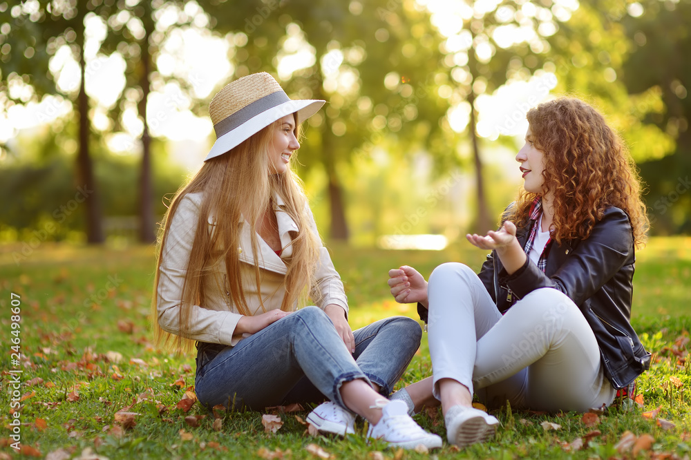 People Talking In Park