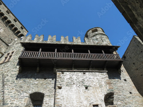 Fenis medieval castle photo