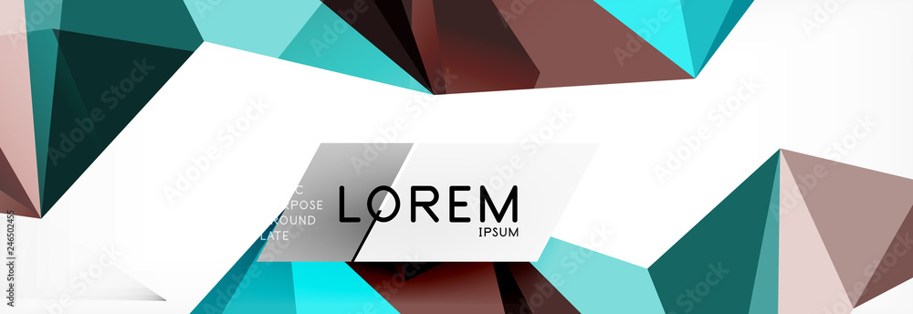 Science background. Abstract triangle pattern. Vector abstract geometric template Science background. Abstract triangle pattern. Vector abstract geometric template
