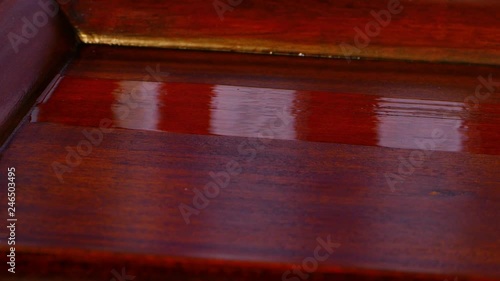 Applying clear varnish