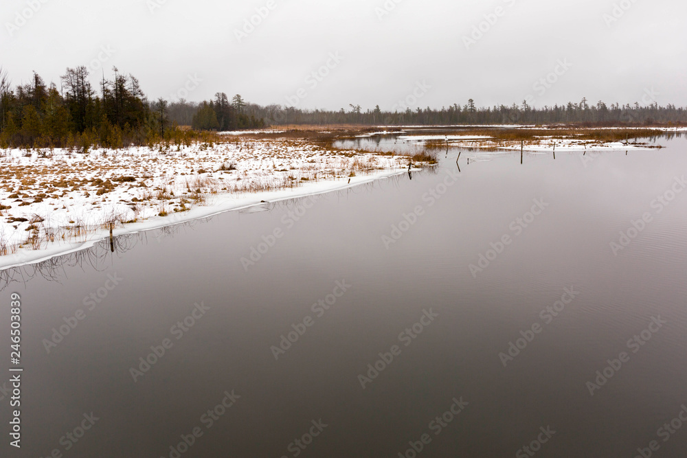 Still Lake in Winter