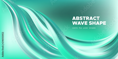 Wave Turquoise Liquid, Shape Movement.