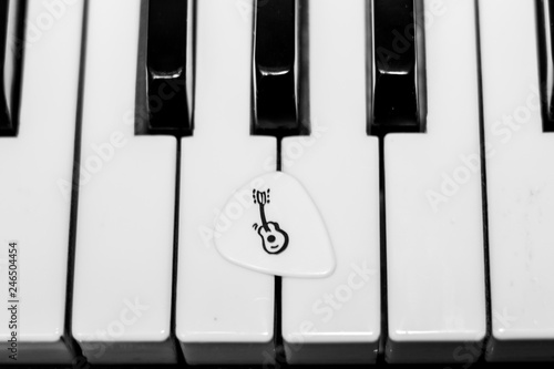 piano keys on black backgrou