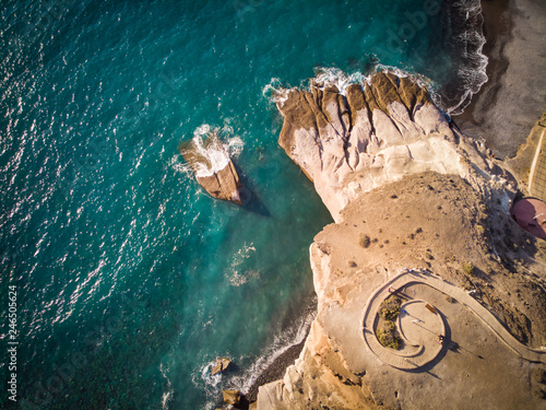 Aerial photo of Costa Adeje shore