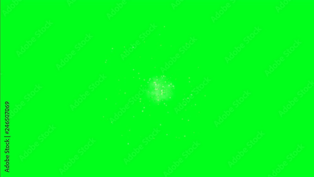 Big Bang Space Explosion on green screen
