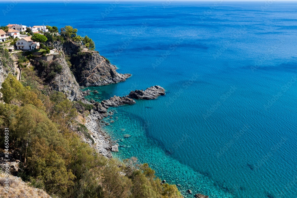 Italy sea water Calabria stones 