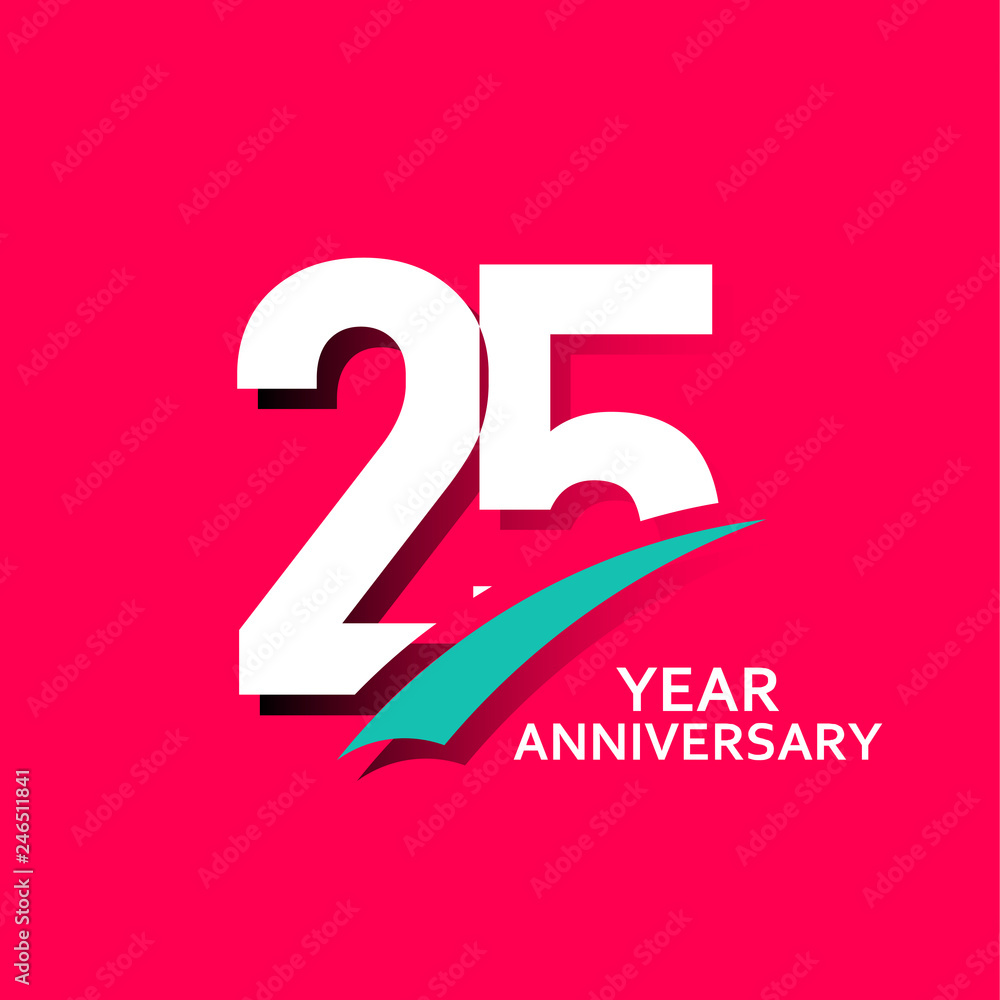 25 Year Anniversary Vector Template Design Illustration 25 Year Anniversary Vector Template Design Illustration