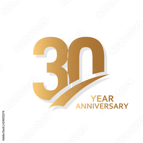 30 Year Anniversary Vector Template Design Illustration