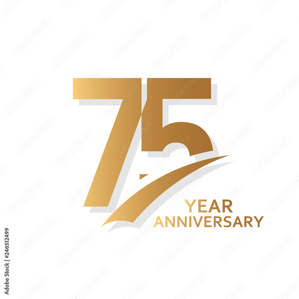 75 Year Anniversary Vector Template Design Illustration 75 Year Anniversary Vector Template Design Illustration