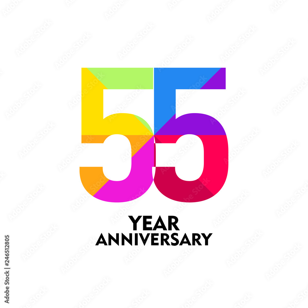 55 Year Anniversary Vector Template Design Illustration 55 Year Anniversary Vector Template Design Illustration