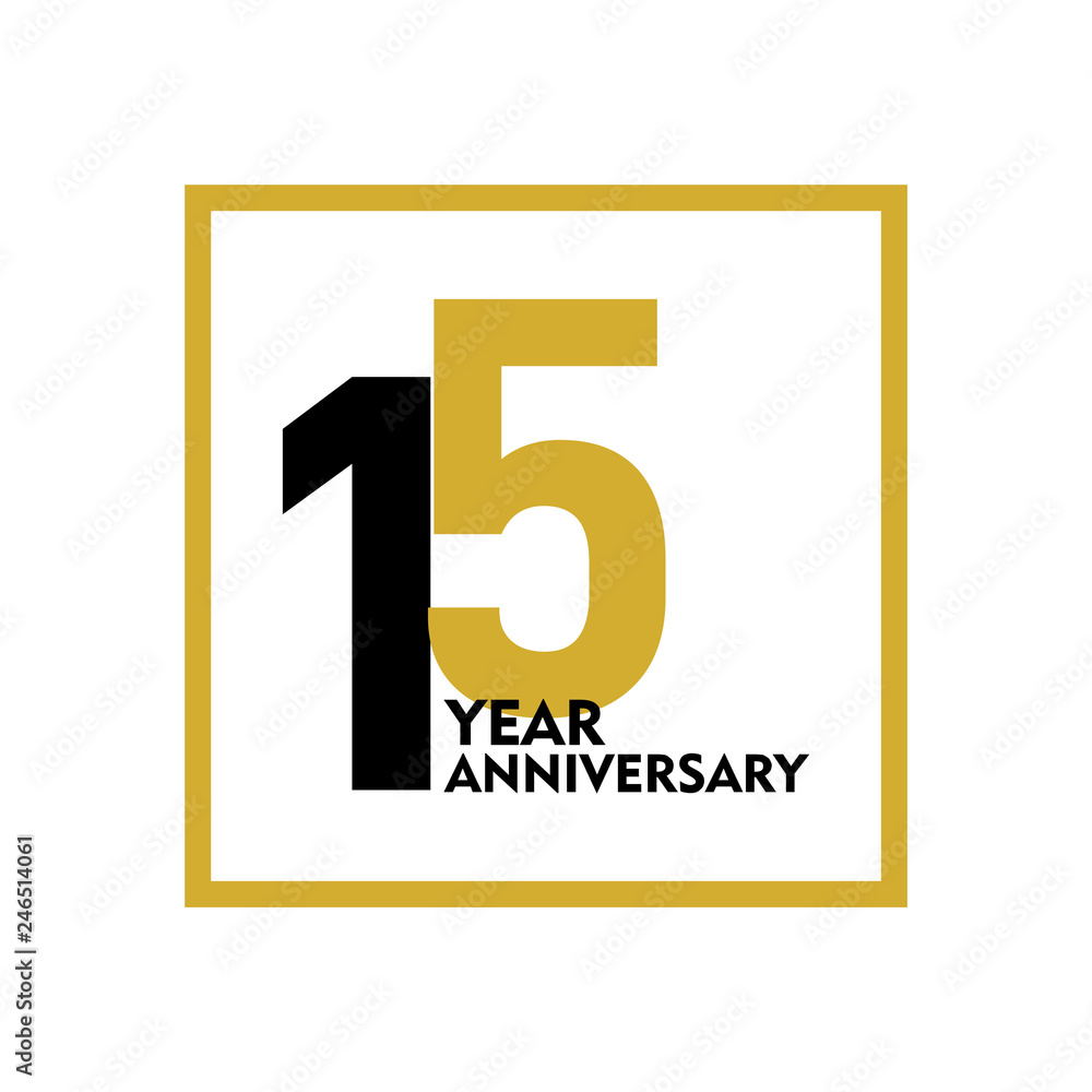 15 Year Anniversary Vector Template Design Illustration 15 Year Anniversary Vector Template Design Illustration