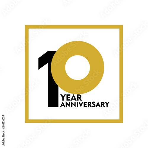 10 Year Anniversary Vector Template Design Illustration