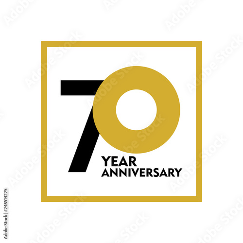 70 Year Anniversary Vector Template Design Illustration