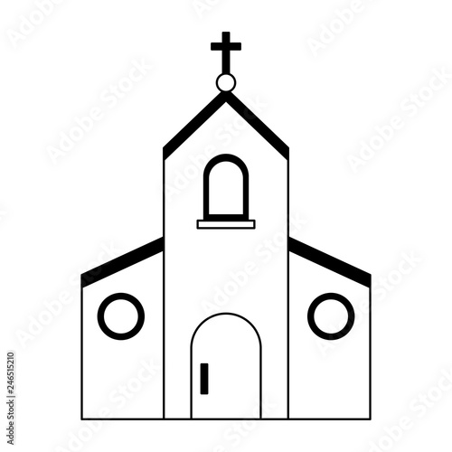 Catholic church symbol black and white