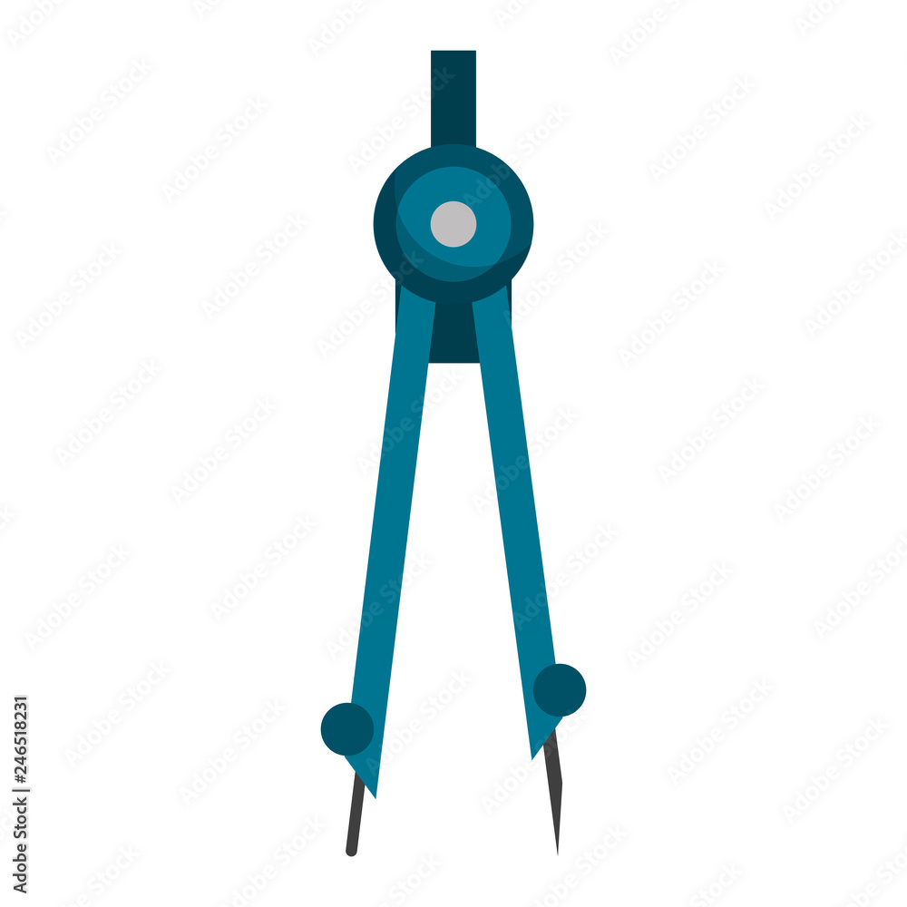 Compass geometric utensil isolated Compass geometric utensil isolated