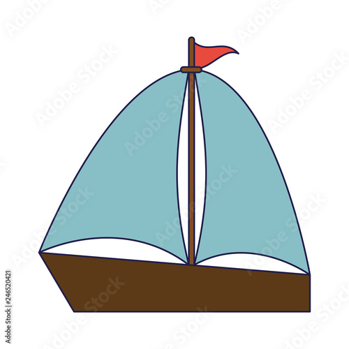 Sailboat summer symbol