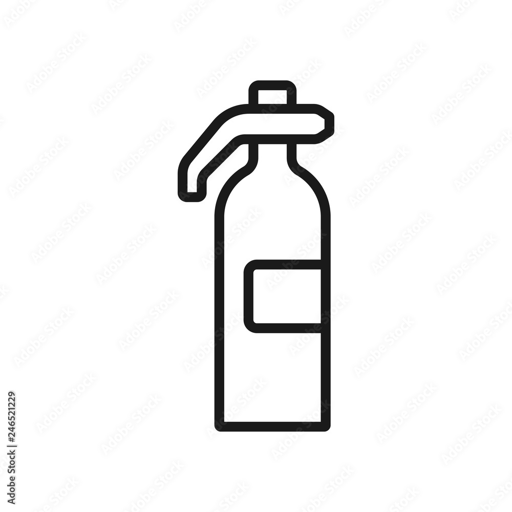fire extinguisher. minimal thin line web icon. simple vector illustration outline. concept for infographic, website or app fire extinguisher. minimal thin line web icon. simple vector illustration outline. concept for infographic, website or app
