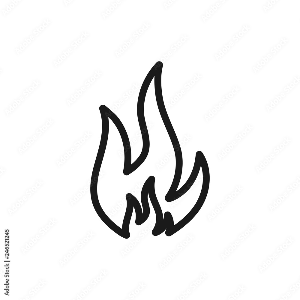 fire. minimal thin line web icon. simple vector illustration outline. concept for infographic, website or app fire. minimal thin line web icon. simple vector illustration outline. concept for infographic, website or app