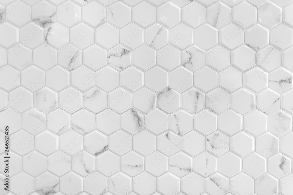 White marble wall with hexagon pattern White marble wall with hexagon pattern