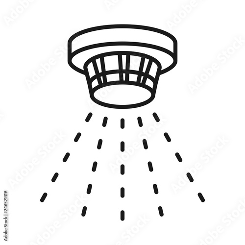 fire sprinklers. minimal thin line web icon. simple vector illustration outline. concept for infographic, website or app