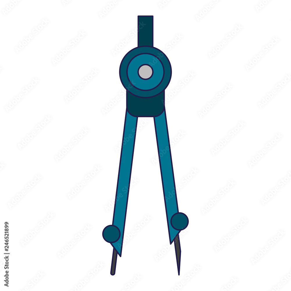 Compass geometric utensil isolated Compass geometric utensil isolated