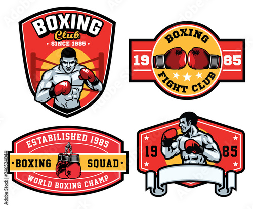 design badge boxing set collection
