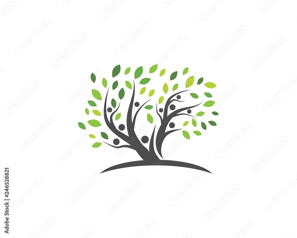 Obraz premium family tree logo template