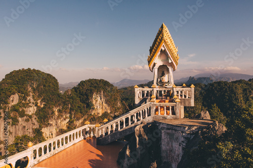 The top of Tiger Cave temple, (Wat Tham Suea), Krabi region, Thailand photo
