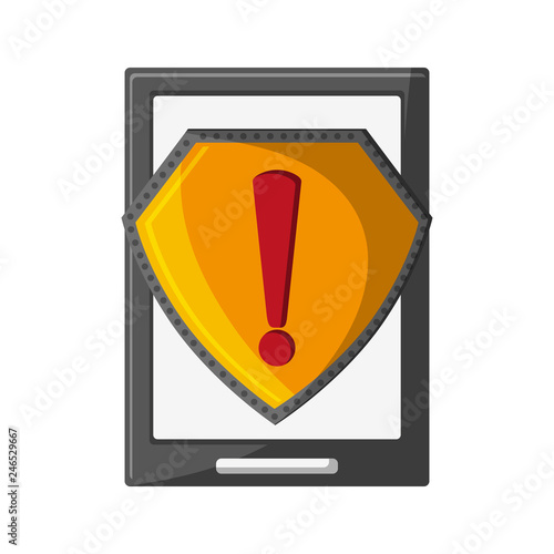 Free Download tablet with attention sign - GFXLoad