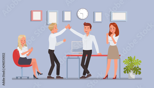 Business people working in office character vector design. no6