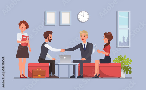 Business people working in office character vector design. no7