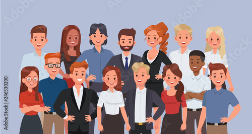 Business people working in office character vector design. no9
