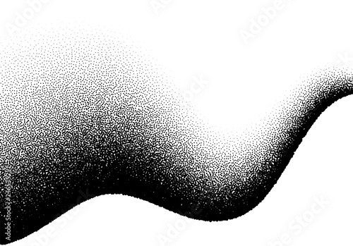 Abstract background with wave of scattered dots